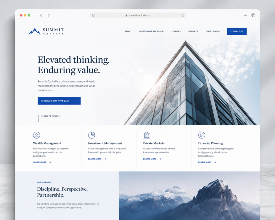 Summit Capital website mockup